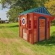 preview thumbnail 3 of 13, Outdoor Wooden Playhouse for Kids with 4-in-1 Games Garden Fun Playhouse with Solid Wood Construction - 61.4" L x 46" W x 64" H