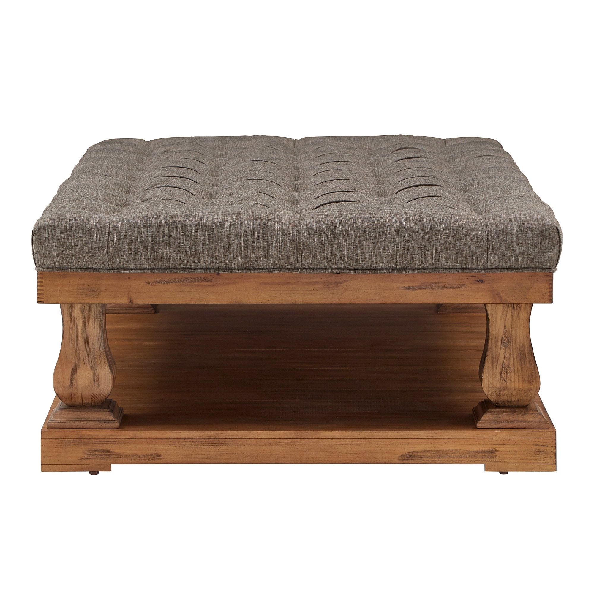 Knightsbridge linen baluster cocktail 2025 ottoman by inspire q artisan