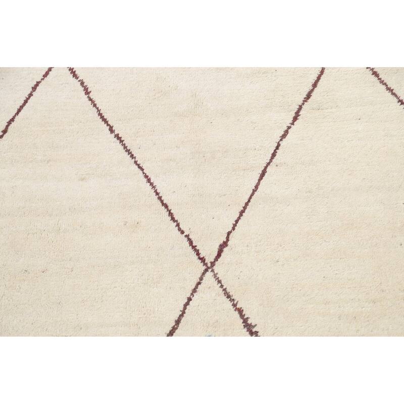 Vegetable Dye Oriental Moroccan Berber Area Rug Wool Hand-knotted - 5'9" x 9'5"