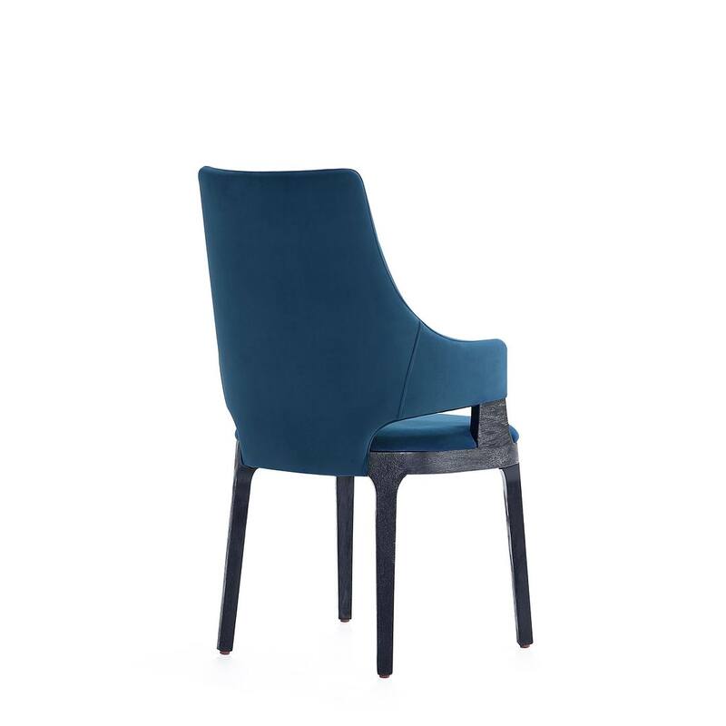 Manhattan Comfort Kara Modern Velvet Upholstered Dining Arm Chair