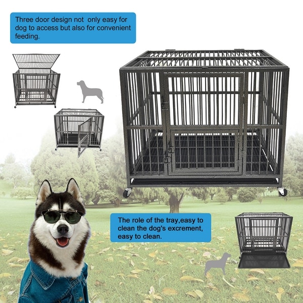 49 Inch Heavy Folding Dog Cage Pet Furniture Dog Crates. Opens flyout.