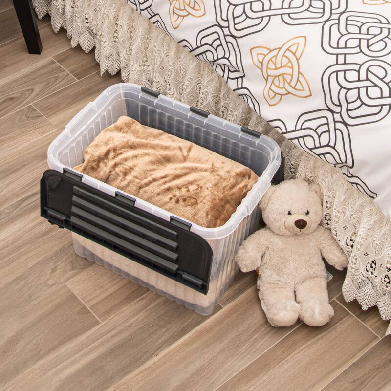 10 L Storage Container with Hinged Lid - 7" H x 15" W x 10" D