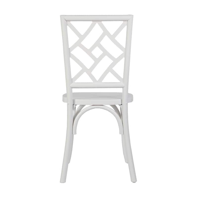 2PK Commercial Solid Wood Stackable Dining Chair with Intricate Back - 19.75"D x 17.25"W x 35.5"H