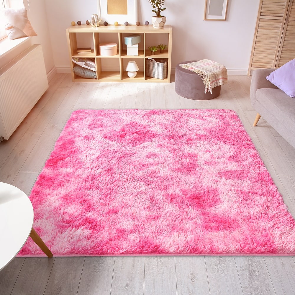 Fluffy Bedroom Rugs Indoor Shaggy Plush Area Rug
