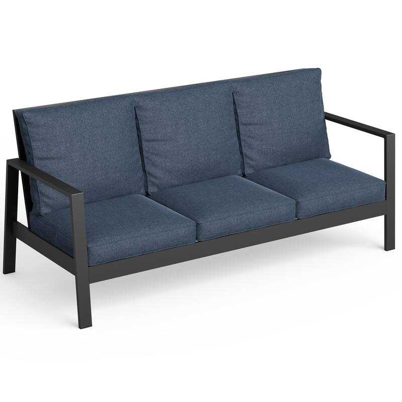 74.8'' Metal Outdoor Patio Sofa