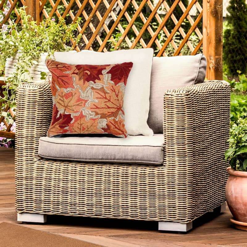 Liora Manne Frontporch Falling Leaves Indoor/Outdoor Pillow