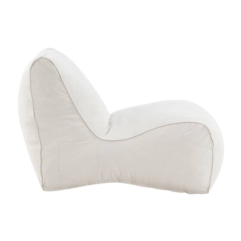 Christopher Knight Home - Moira Modern Outdoor Upholstered Bean Bag Chair with Shredded Foam Fill