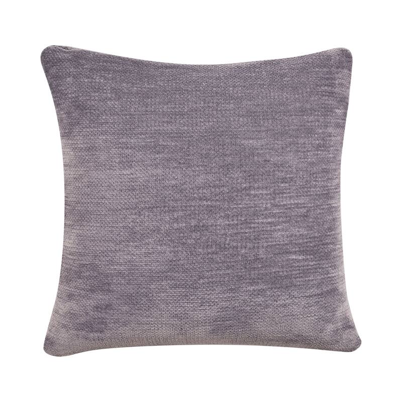 Power-Loomed Solid Square Throw Pillow Cover - 20" - Frost Gray