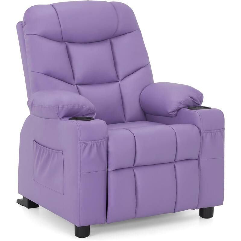 MCombo Big Kids Recliner Chair with Cup Holders - 28.3"(L)x26.0"(W)x34.2"(H)