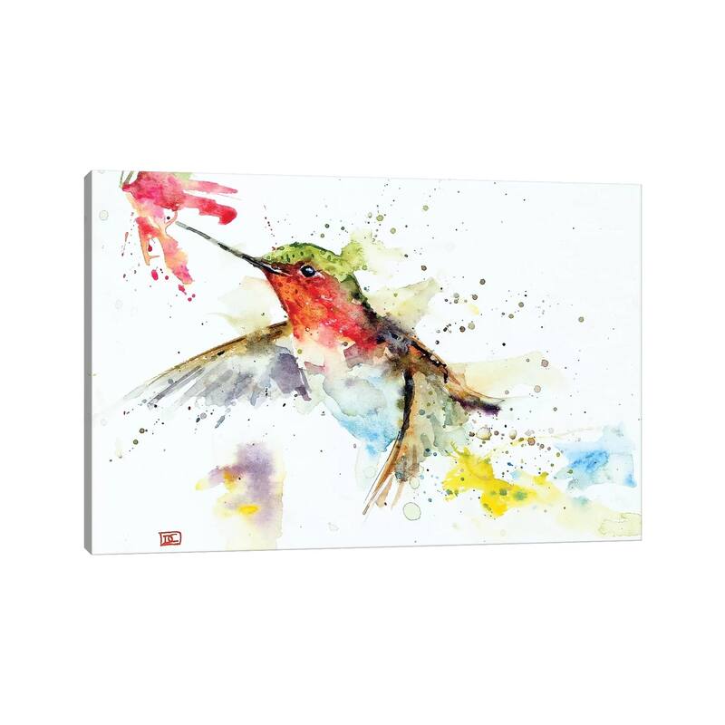 iCanvas "Hummer & Flower" by Dean Crouser Canvas Print