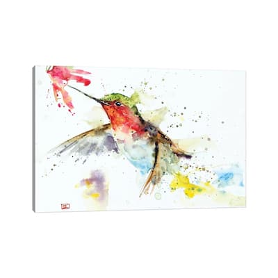 iCanvas "Hummer & Flower" by Dean Crouser Canvas Print