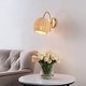 preview thumbnail 1 of 3, SAFAVIEH Lighting Nahum 8.5" Wall Sconce (Set of 2) - 11.5" x 8.5" x 11"-W/D/H Natural / Brass