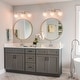 preview thumbnail 2 of 25, Siya Modern 3/2/1 Frosted Glass Bathroom Vanity Lights Romantic Gold Statement Wall Sconces