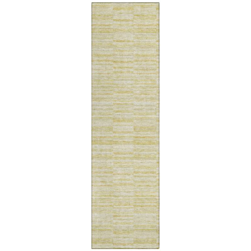 Machine Washable Indoor/ Outdoor Chantille Contemporary Blocks Rug