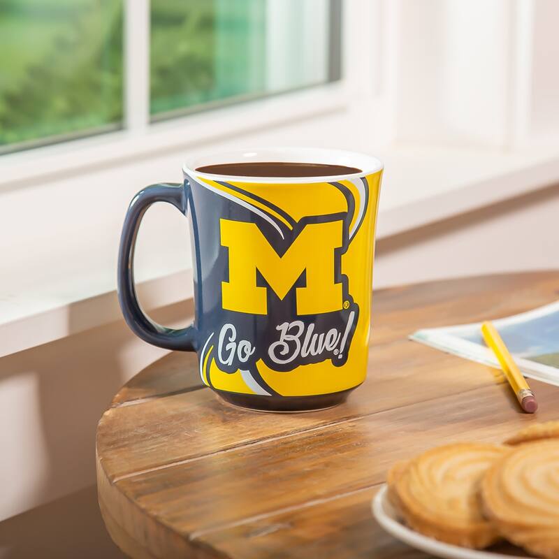 University of Michigan, 14 oz Ceramic Coffee Mug w/ Gift Box