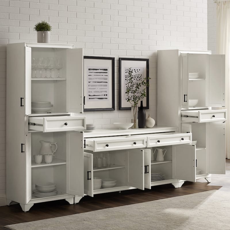 Crosley Tara 3Pc Sideboard And Pantry Set - 15"x108.5"x67.75"