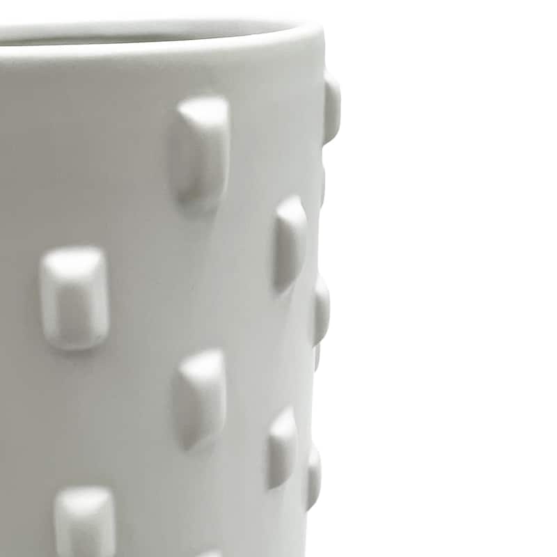 White Ceramic Vase for Flowers