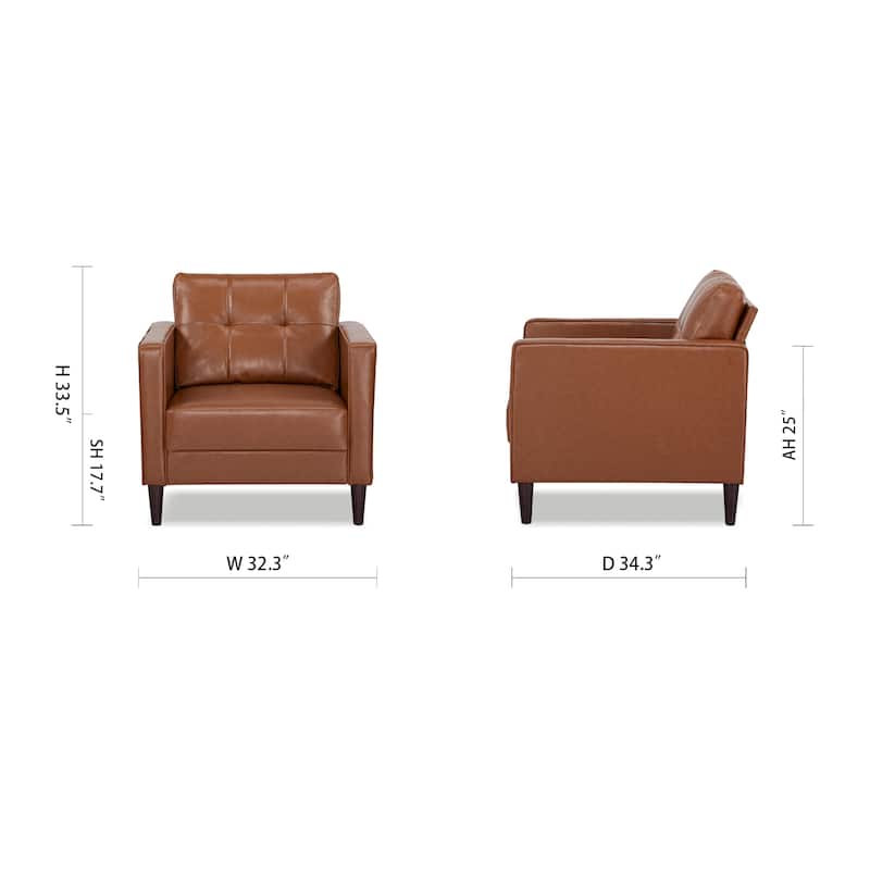 Artdeco Home - Anza Faux Leather Arm Chair