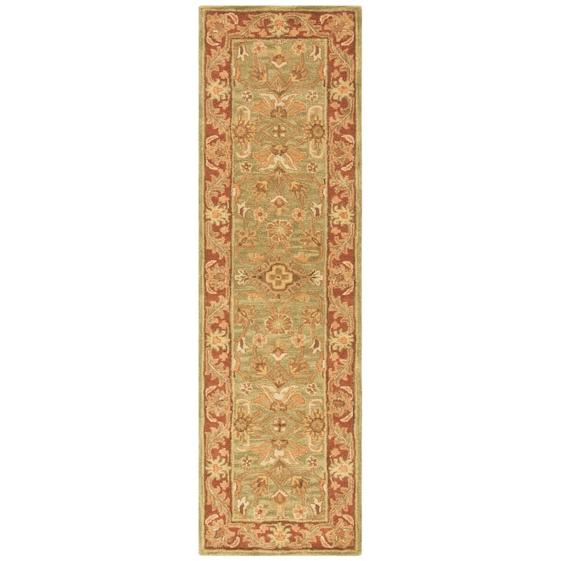 SAFAVIEH Handmade Golden Effie Tomika Traditional Oriental Wool Rug - 12' x 15' - Green/Rust