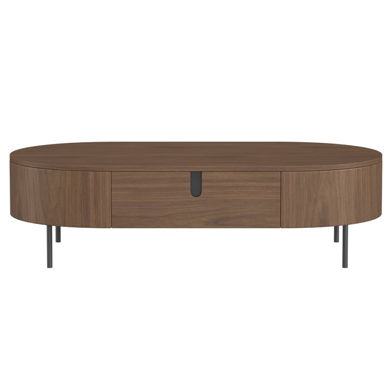 Spruce & Spring Modern Wood Coffee Table with Drawers