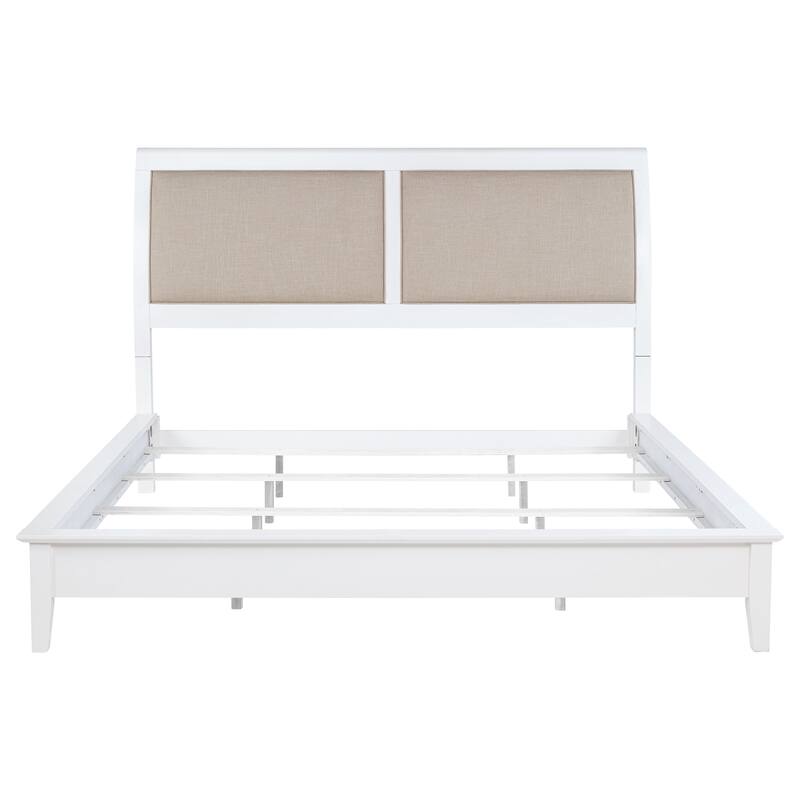 Bexhill Upholstered Panel Bed White