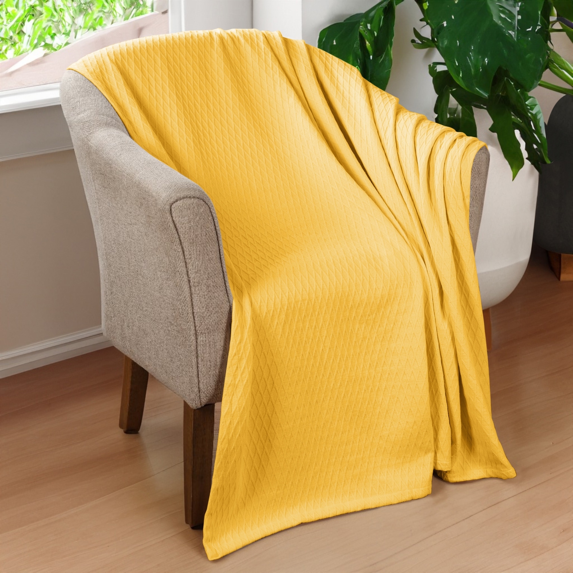 Superior Diamond Weave All-Season Bedding Cotton Blanket - Picture 66 of 66