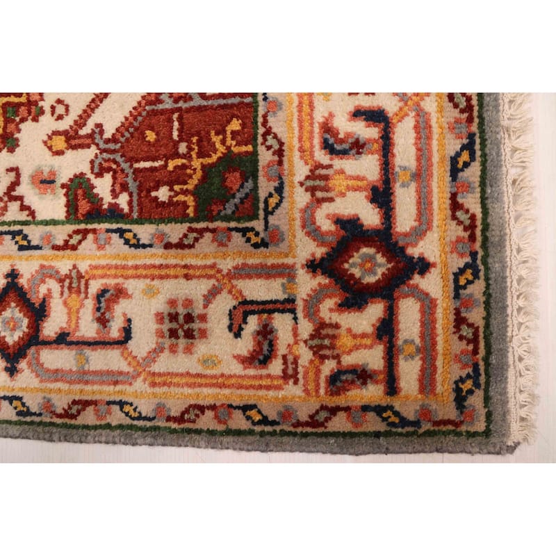 ECARPETGALLERY Hand-knotted Serapi Heritage Light Blue Wool Rug - 3'10 x 6'1