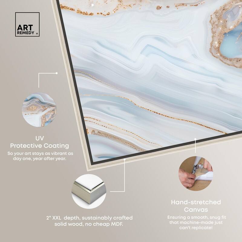 Icy Glitter Stone I Canvas by Art Remedy