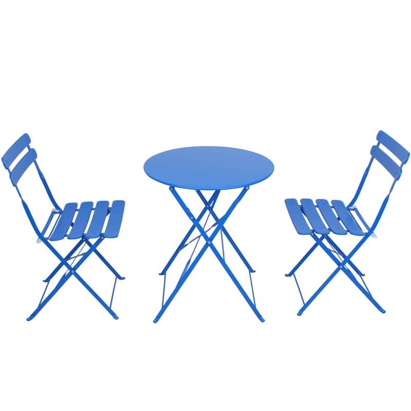3 Pieces Patio Metal Bistro Set for Balcony