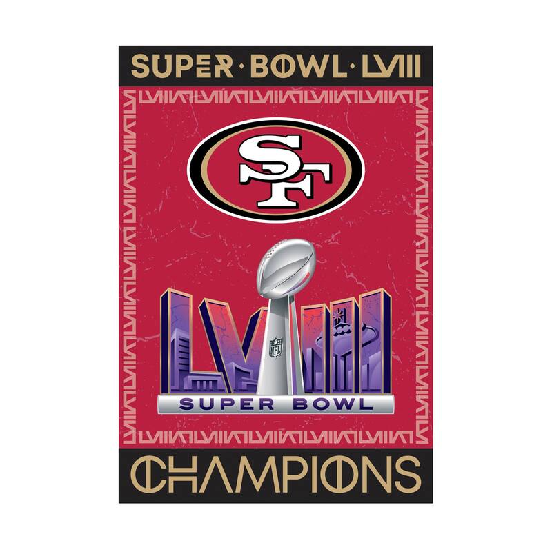 Embossed Suede Flag, Garden Size, San Francisco 49ers