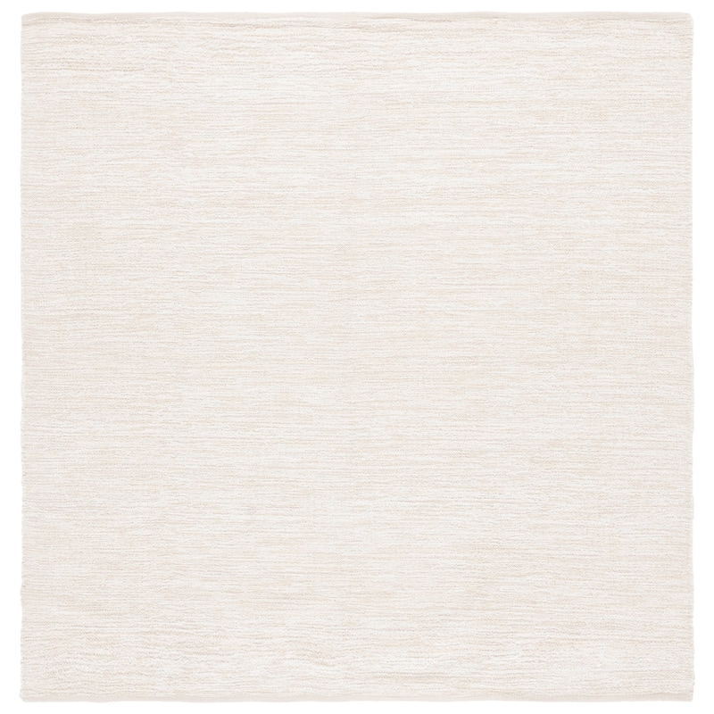 SAFAVIEH Handmade Montauk Willie Cotton Rug - 6' Square - Ivory