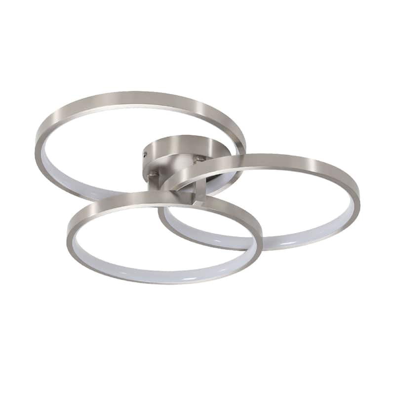 3 Ring Design Semi-flush Mount Ceiling Lamp
