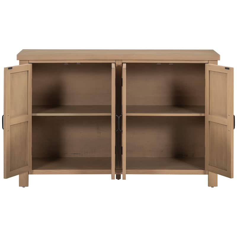 4-Door Storage Sideboard Pantry Cabinet with Adjustable Shelves, Console Cabinet Cupboard Accent Cabinet with Handles