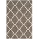 preview thumbnail 66 of 145, SAFAVIEH Hudson Shag Ariola Trellis 2-inch Thick Rug 5'3" x 7'6" - Grey/Ivory
