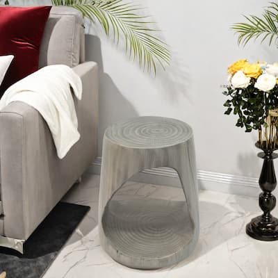 14.5" Magnesium Oxide Hollow Round Side Table High with Quality MGO Construction