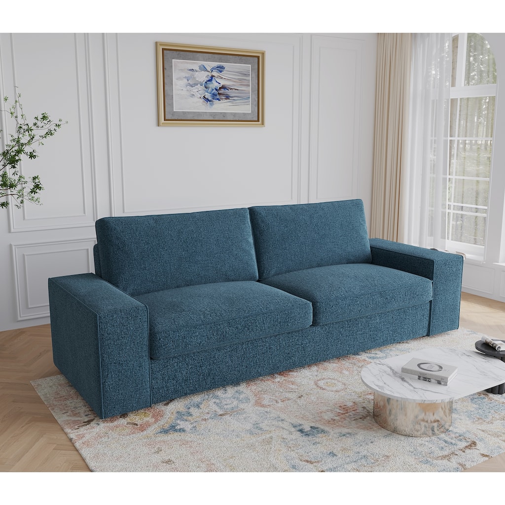 80" Linen 3-Seat Sofa Living Room Loveseat