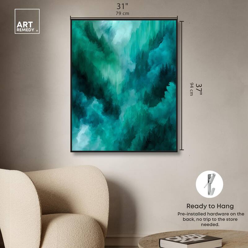 Textured Teal II Canvas by Art Remedy