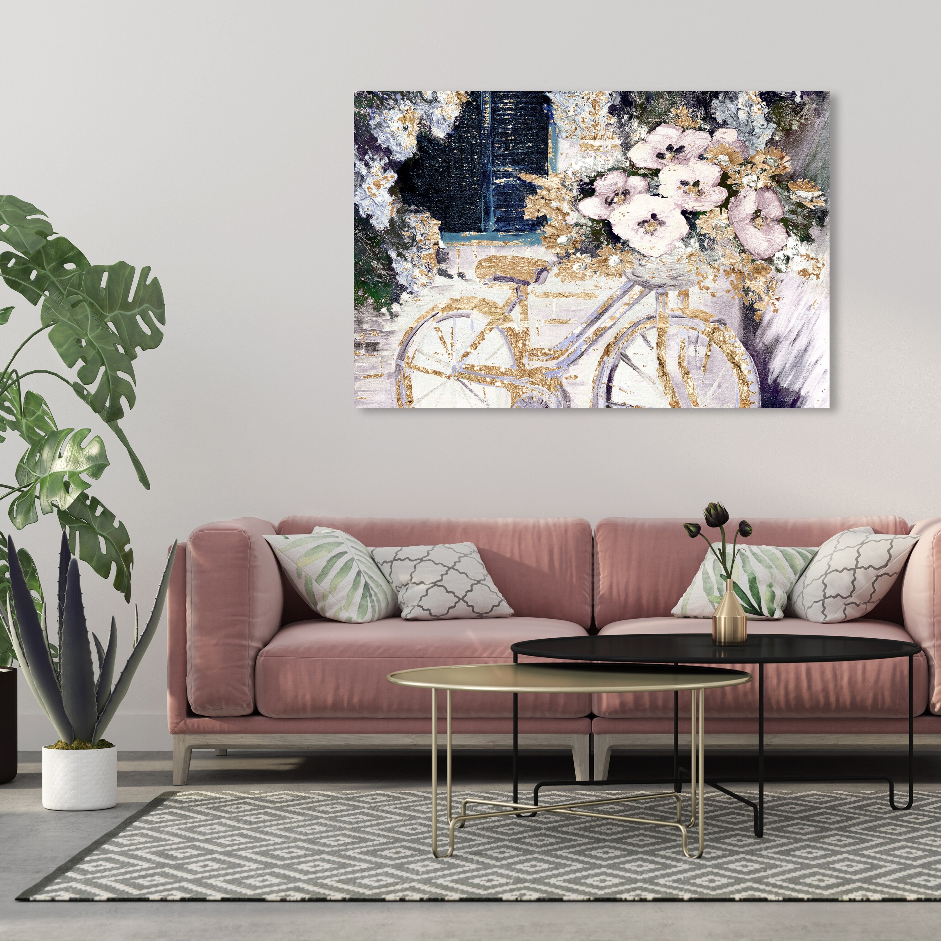 Oliver Gal 'Daisies and Bike Rides Peace' Floral and Botanical