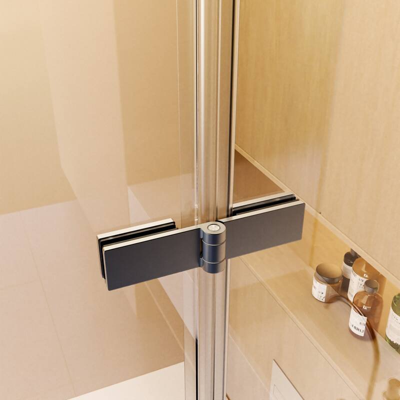 34"W x 58"H Frameless Folding Pivot Tub Door
