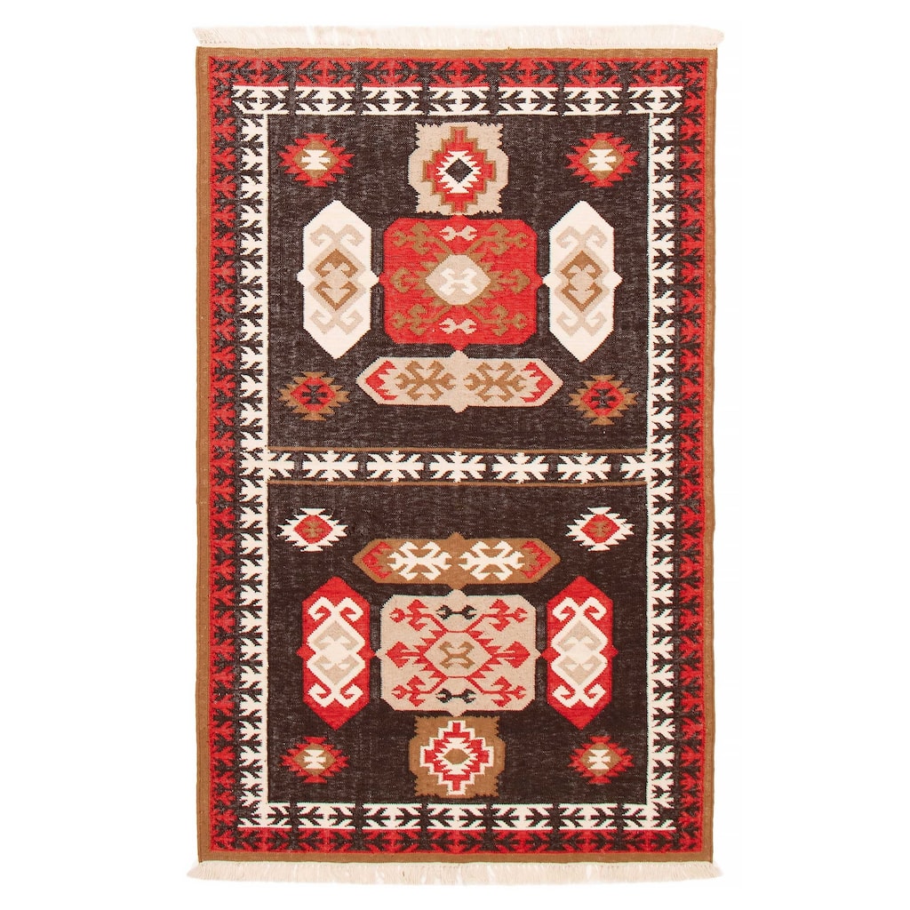 Ankara Brown Kilim 5'0" x 8'1" - 5'0 x 8'1