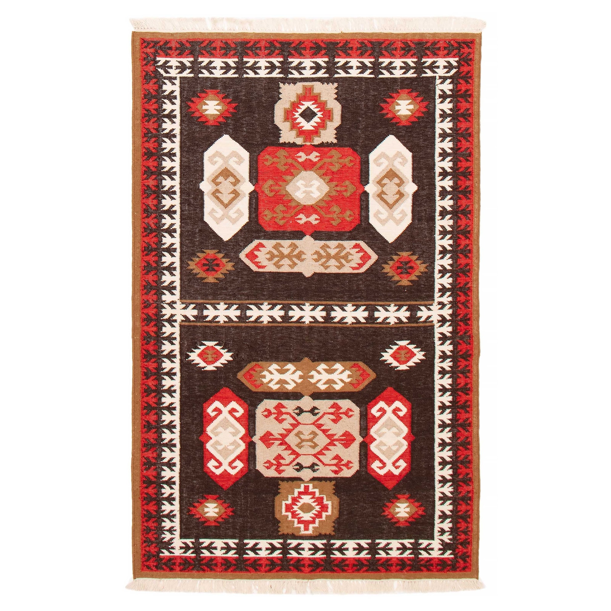 Ankara Brown Kilim 5'0" x 8'1" - 5'0 x 8'1