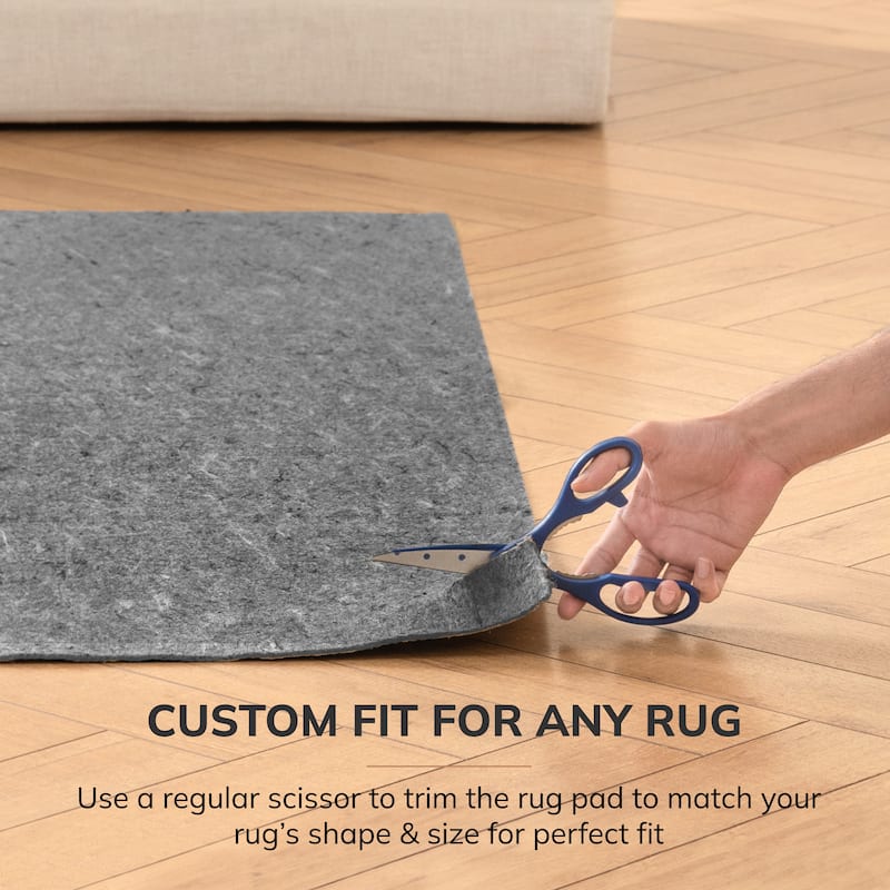 Jani Premium All-Surface Non-Slip 5' x 8', Gray/Tan, Rectangle Rug Pad - Extra Strong, Protective, Anti-Slip for Hardwood Floors