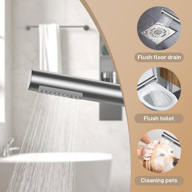 Freestanding Bathtub Faucet, Floor-Mount Tub Filler Chrome