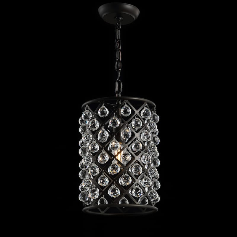 Toronto Crystal/Metal LED Pendant, by JONATHAN Y