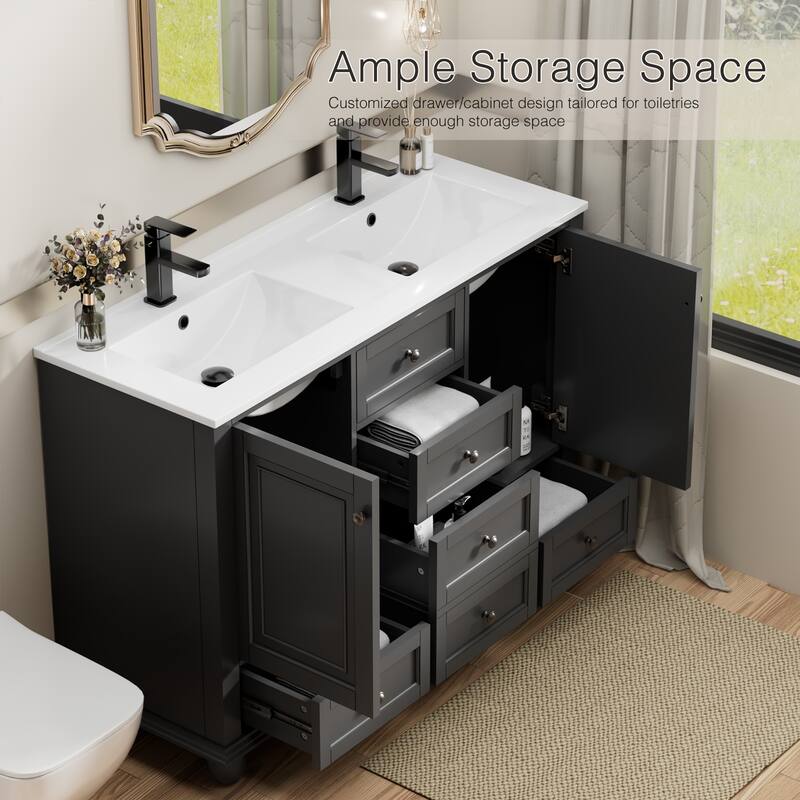 Bathroom Vanity with Sink Combo Set, Free Standing Bathroom Storage Cabinet