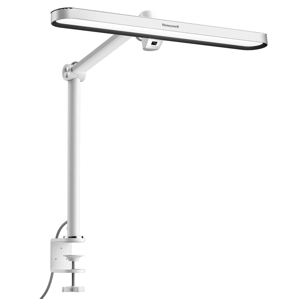 Honeywell Clamp Eye Caring LED Desk Lamp 1300LM, 4000K Stepless Dimming,Full Metal Desk Lamps for Home Office Work Study