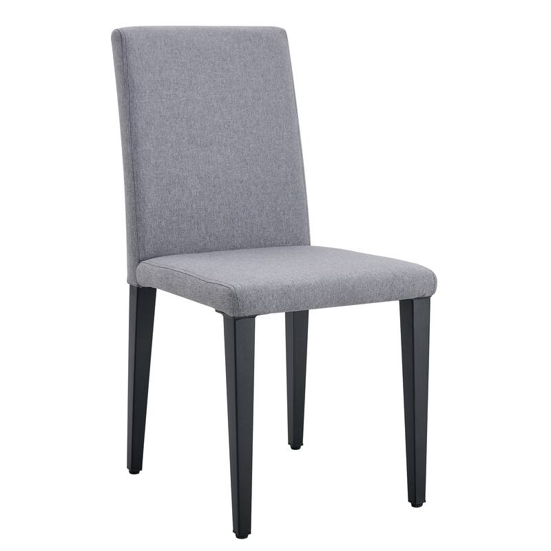 Roomfitters PU Dining Chairs with Black Legs, Simple and Comfortable Upholstered Set of 4 for Kitchen or Living