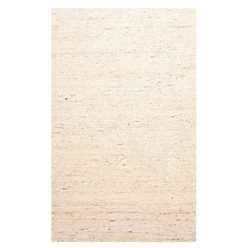 ECARPETGALLERY Braid weave Sienna Beige Wool Rug - 5'0 x 7'11