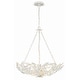 preview thumbnail 3 of 9, Marselle 6 Light Matte White Chandelier - 24"W x 6"H x 24"D