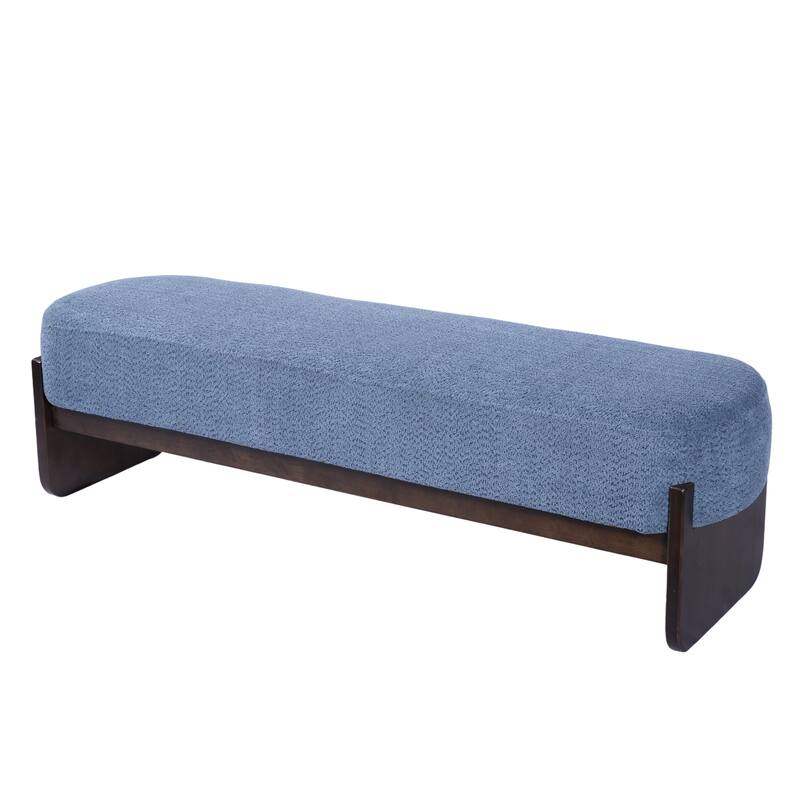 Christopher Knight Home - Havenport Modern Upholstered Bench with Textured Loop Yarn Fabric